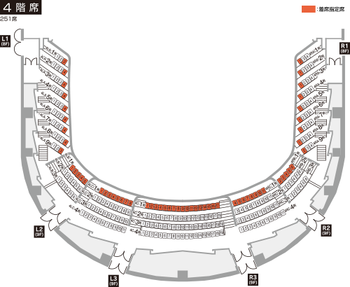 劇場の4階客席のイメージ
