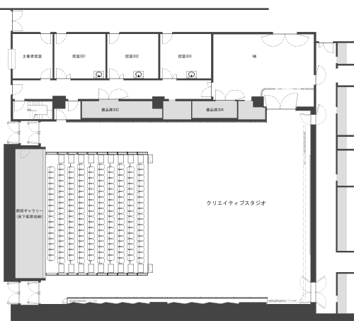 クリエイティブスタジオ 舞台平面図2枚目のイメージ