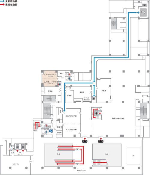 スカーツミーティングルームの平面図のイメージ